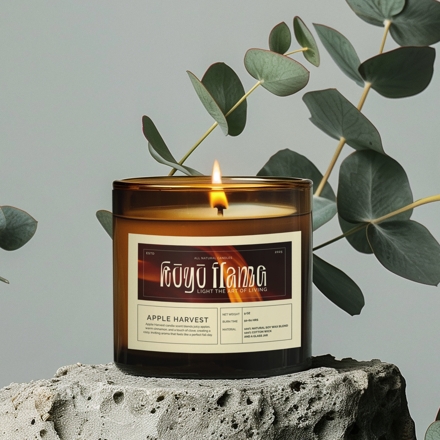 Apple Harvest Soy Candle – Cozy Fall Scent, Eco-Friendly Gift