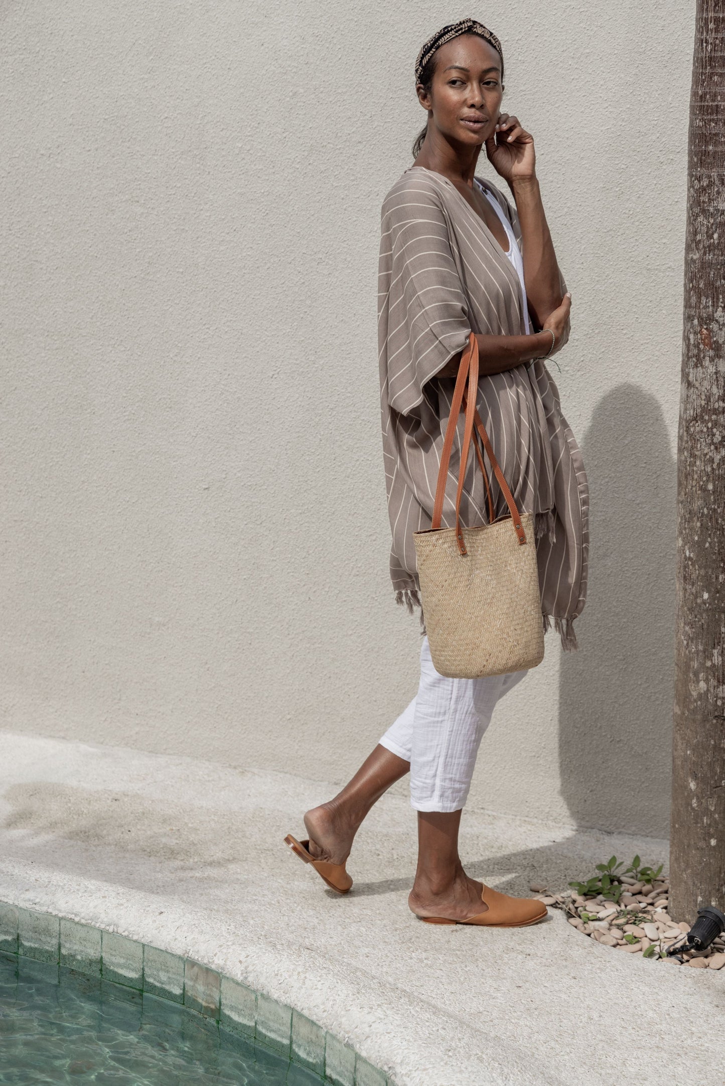 Praya Leather Tote Camel Natural