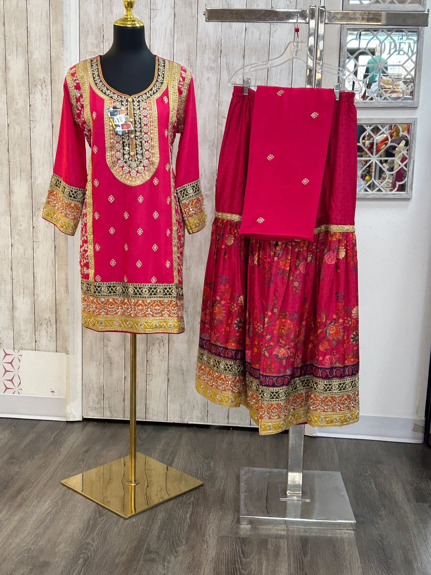 Heavy party wear sharara suit