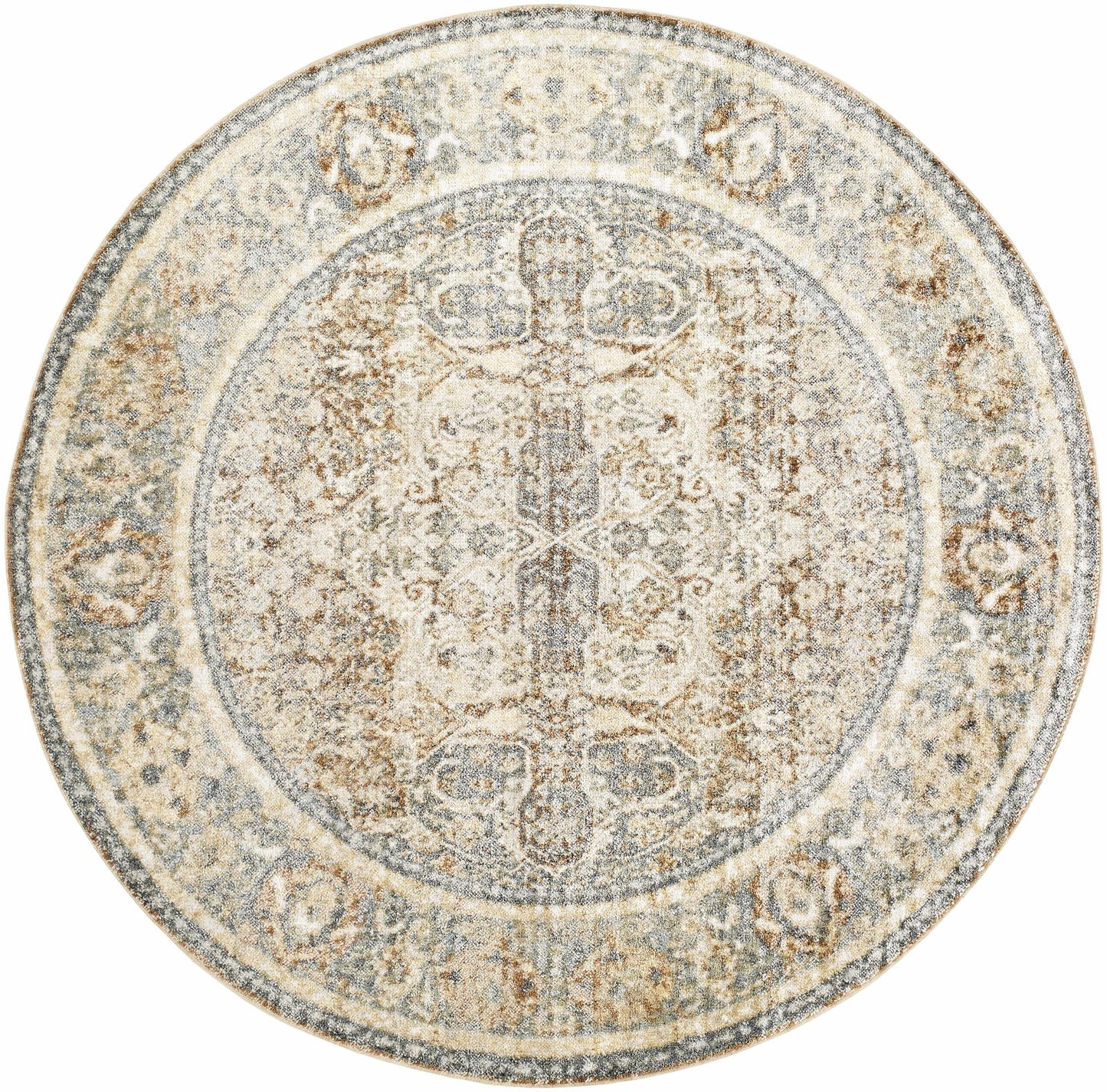 Arias Blue Boutique Washable Rug - Clearance 6'7" Round