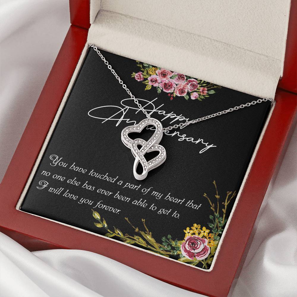Silver Wedding Anniversary Gifts For Her Wedding Anniversary Gifts For Wife. Anniversary Pendant Gifts Double Hearts Necklace Luxury Box