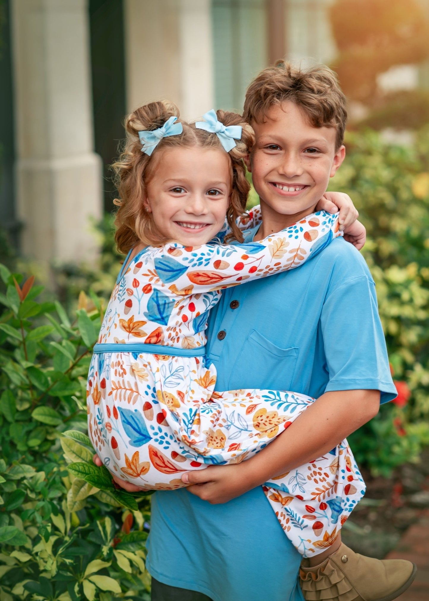 Boys Henley Tee in Herencia Blue