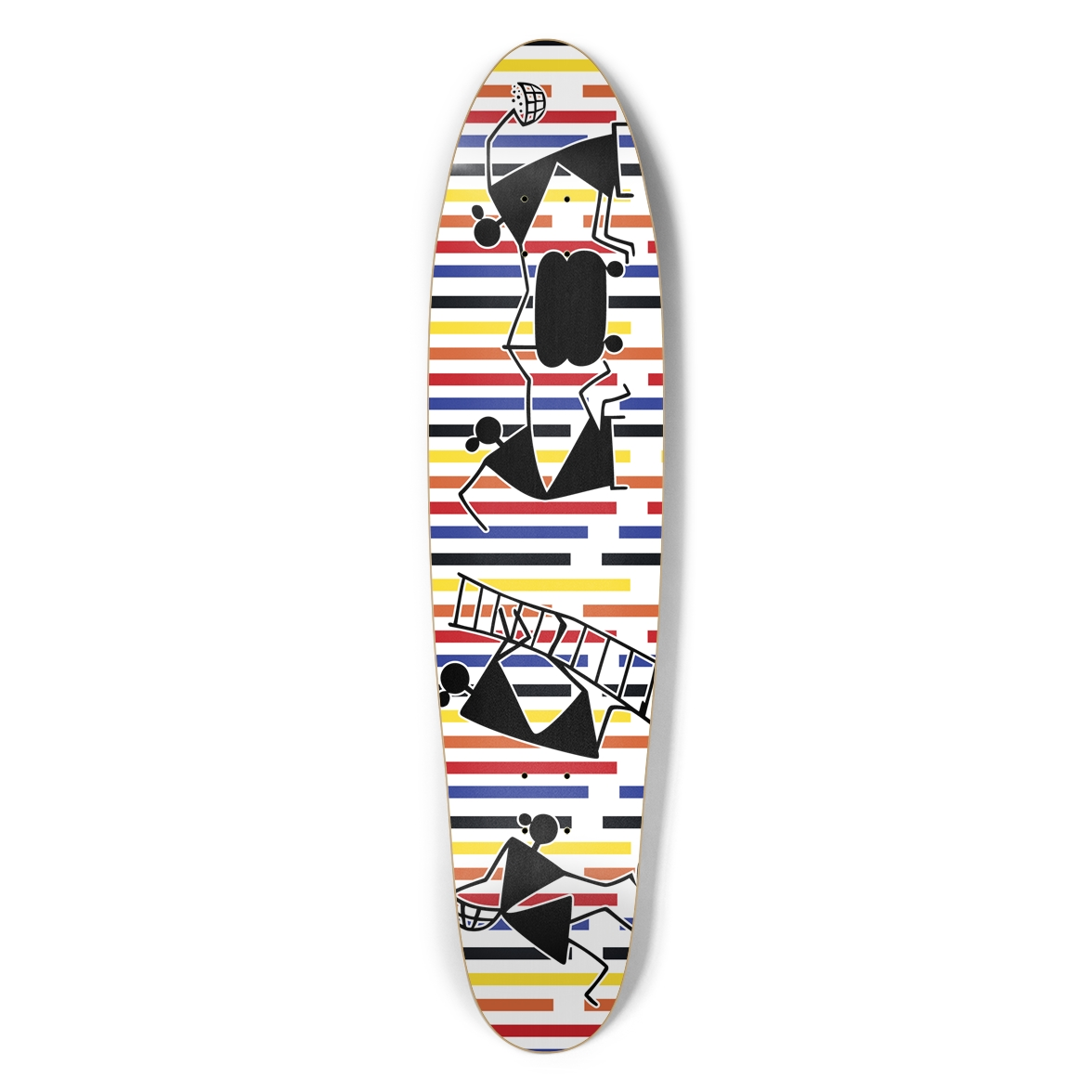 Ethnic tribal art Longboard deck