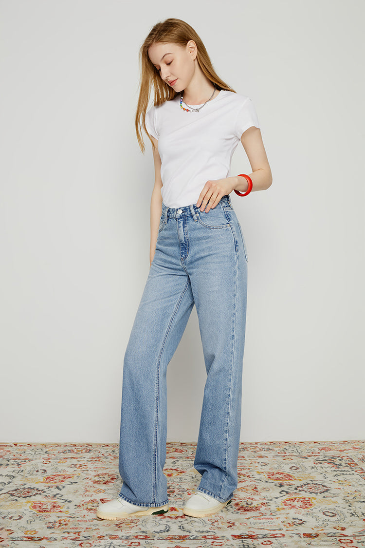 Coney Island Whitefish High Rise Wide Jeans HJ007