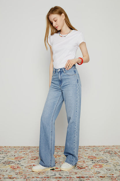 Coney Island Whitefish High Rise Wide Jeans HJ007