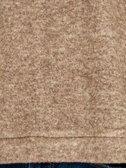Zenana Brushed Melange Hacci Cropped Sweater Soft And Cozy
