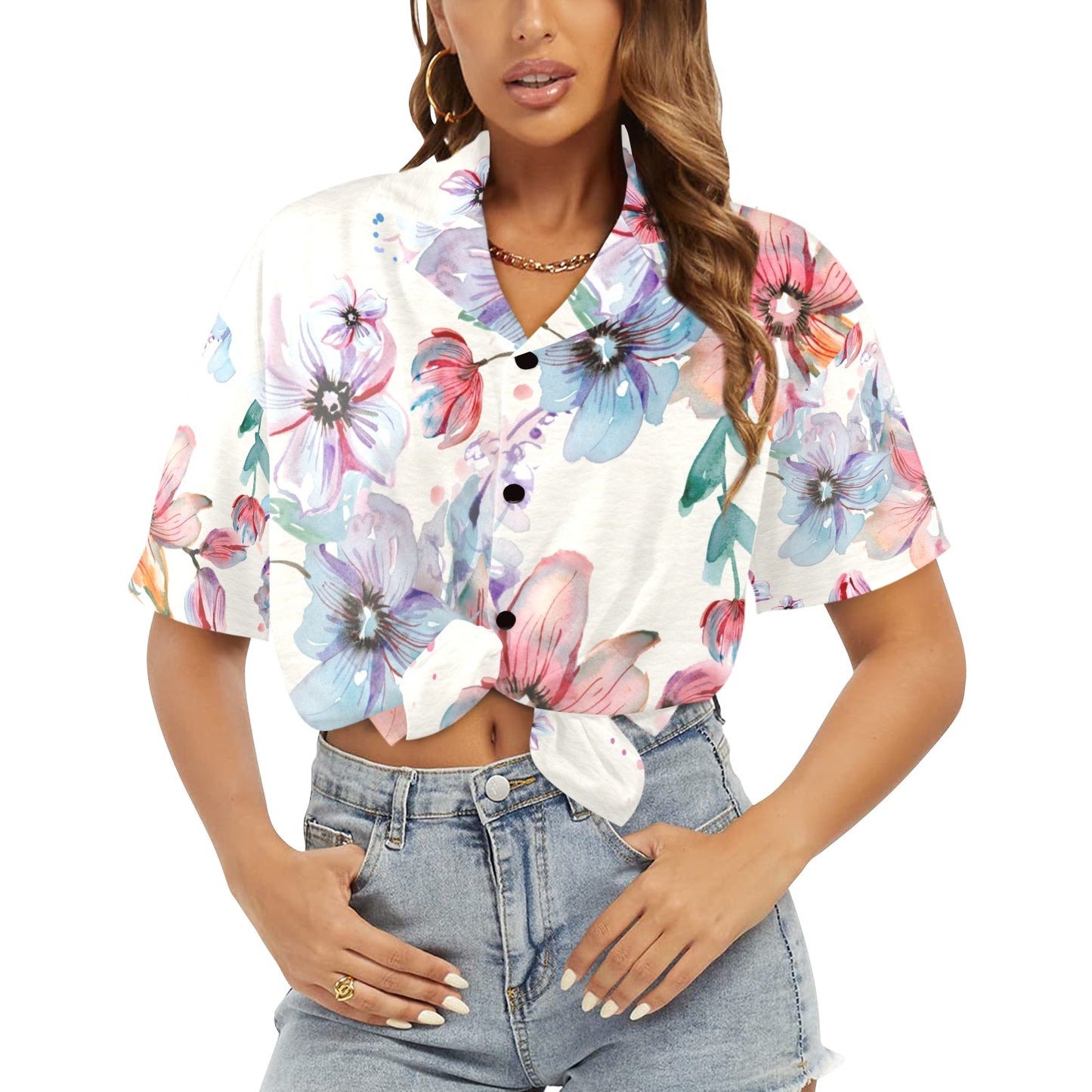 Tropical Breeze Women's All-Over Print Hawaiian Shirt