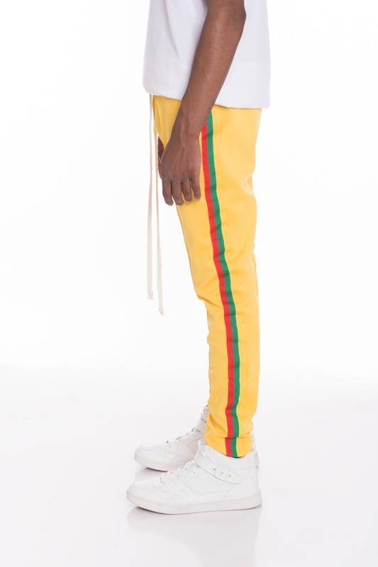 RASTA TAPED TRACK PANTS YELLOW
