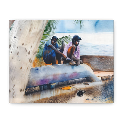 Artistic Matte Canvas Print, Coastal Decor, Beach Wall Art, Ocean Photography, Unique Home Accent