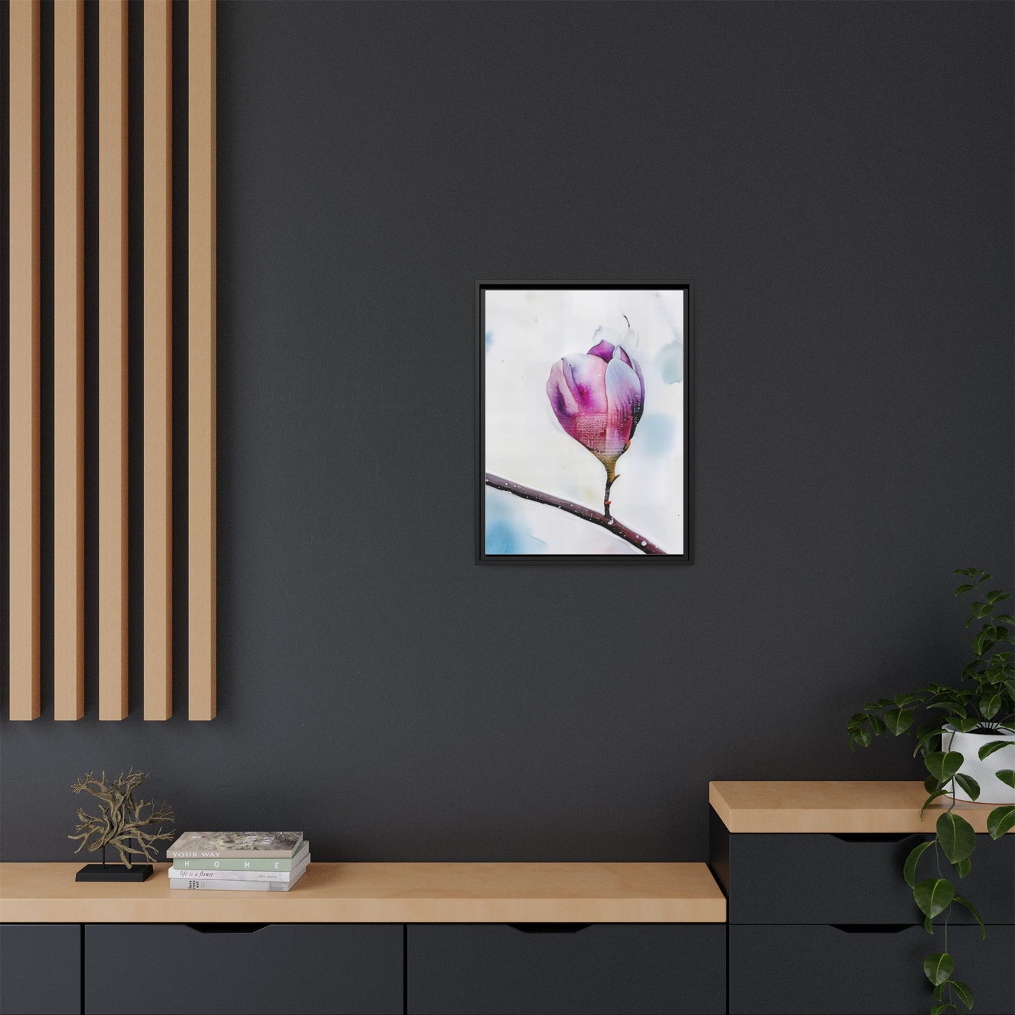 Framed Floral Canvas Art Print, Home Decor, Wall Art, Modern Decor, Gift for Her, Mother's Day, Botanical Print, Flower Gallery