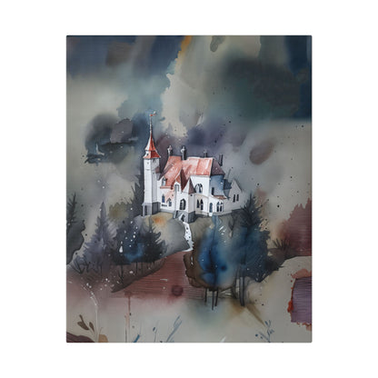 Mystical Castle Art Canvas | Abstract Wall Decor, Home Office Decor, Gift for Art Lovers, Cozy Living Room Accent