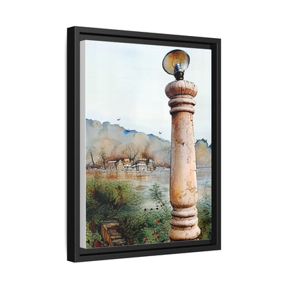 Framed Matte Canvas Wall Art - Scenic Pillar, Home Decor, Art Print, Gift, Interior Design, Living Room, Art Collection