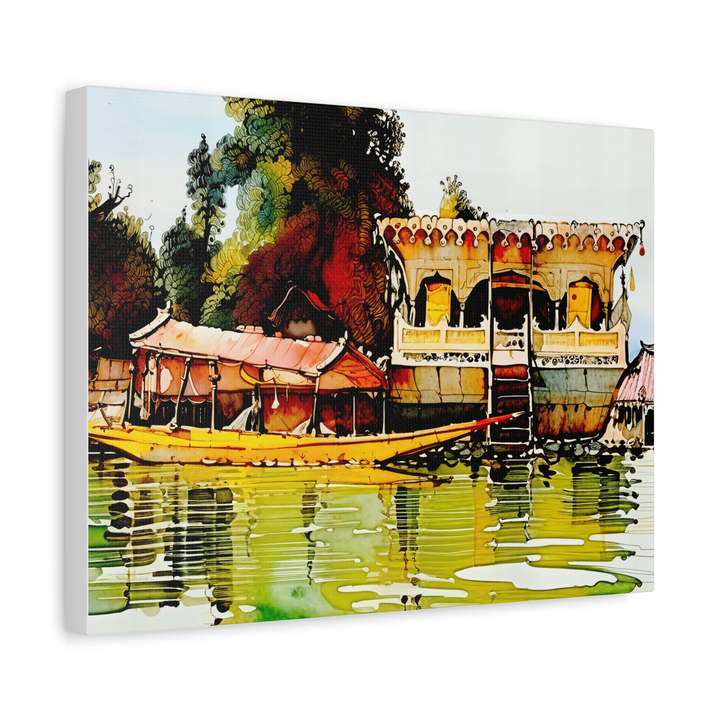 Artistic Canvas Print, Wall Decor, Home Decor, Boat Artwork, Living Room Decoration, Unique Gift, Nature Scene