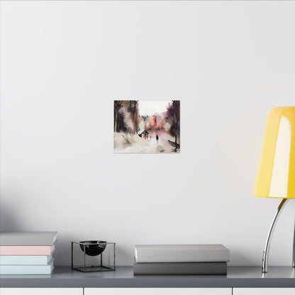 Serene Landscape Canvas Art Print, Home Decor, Wall Art, Nature Decor, Gift for Art Lovers, Minimalist Design