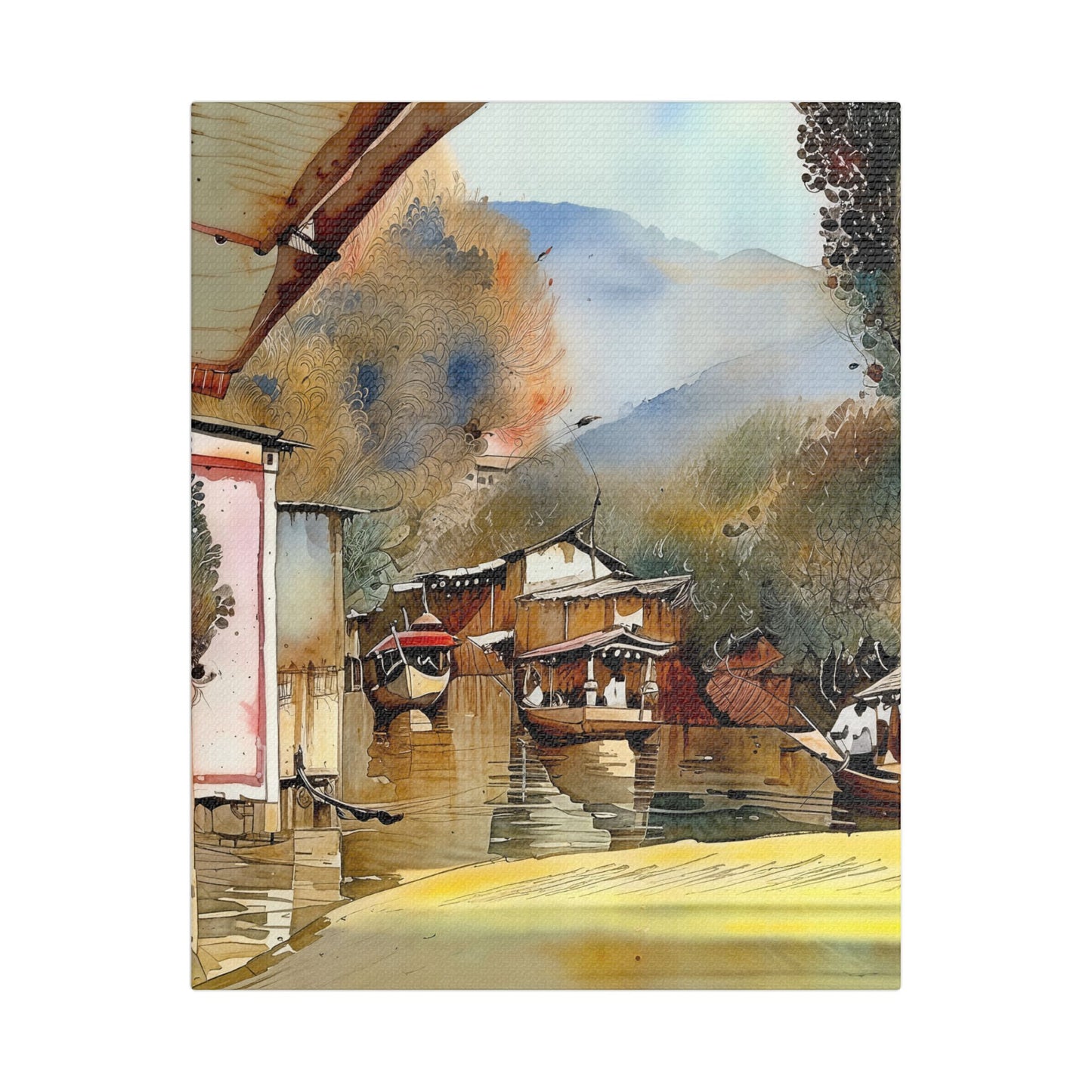 Stretched Canvas Wall Art, Scenic Landscape Print, Home Decor, Nature Art, Cozy Living Space, Gift Idea for Nature Lovers