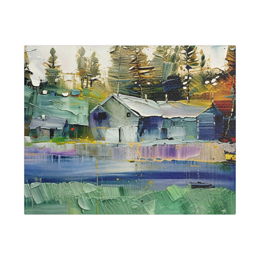 Stretched Canvas Art, Landscape Wall Decor, Rustic Home Aesthetic, Modern Art Piece, Gift for Nature Lovers