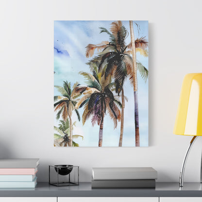 Tropical Landscape Wall Art, Palm Tree Decor, Beachy Home Decor, Nature Canvas, Gift for Beach Lovers