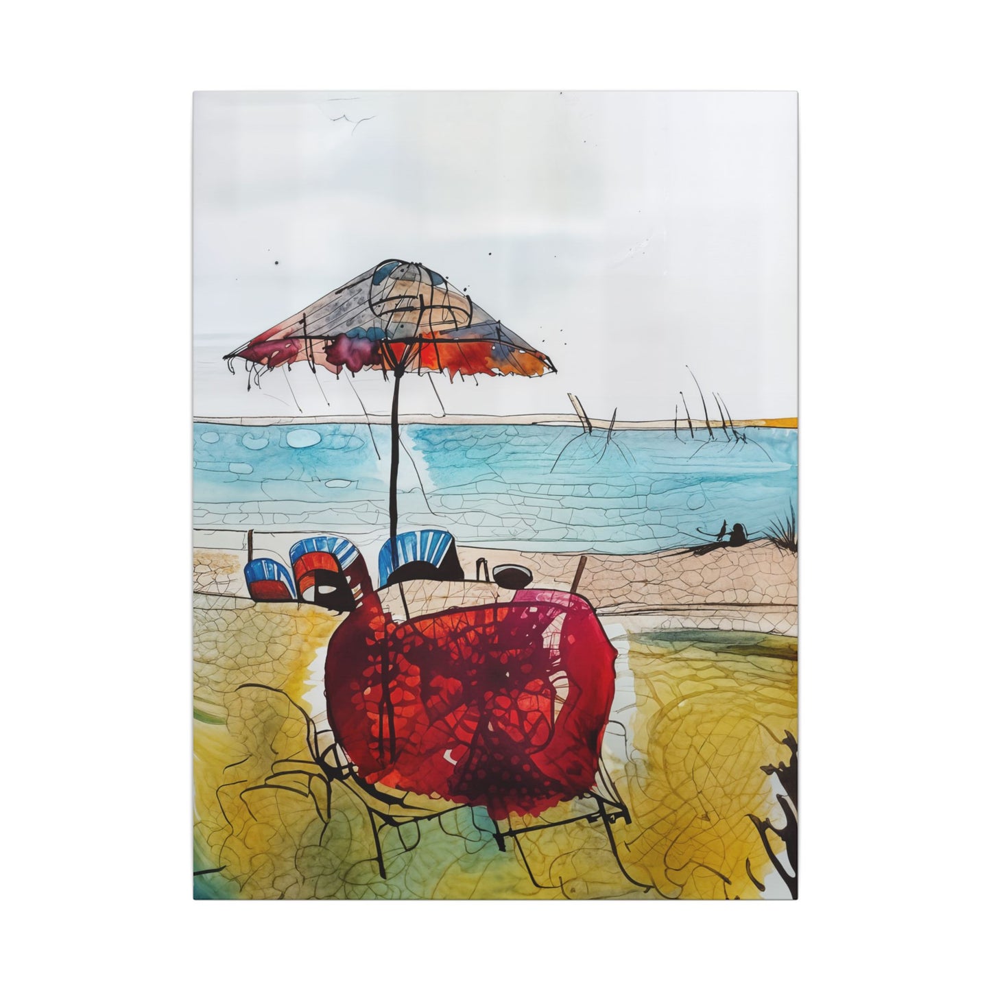 Beach Vibes Canvas Wall Art, Coastal Decor, Summer Artwork, Beach House Style, Home Decoration