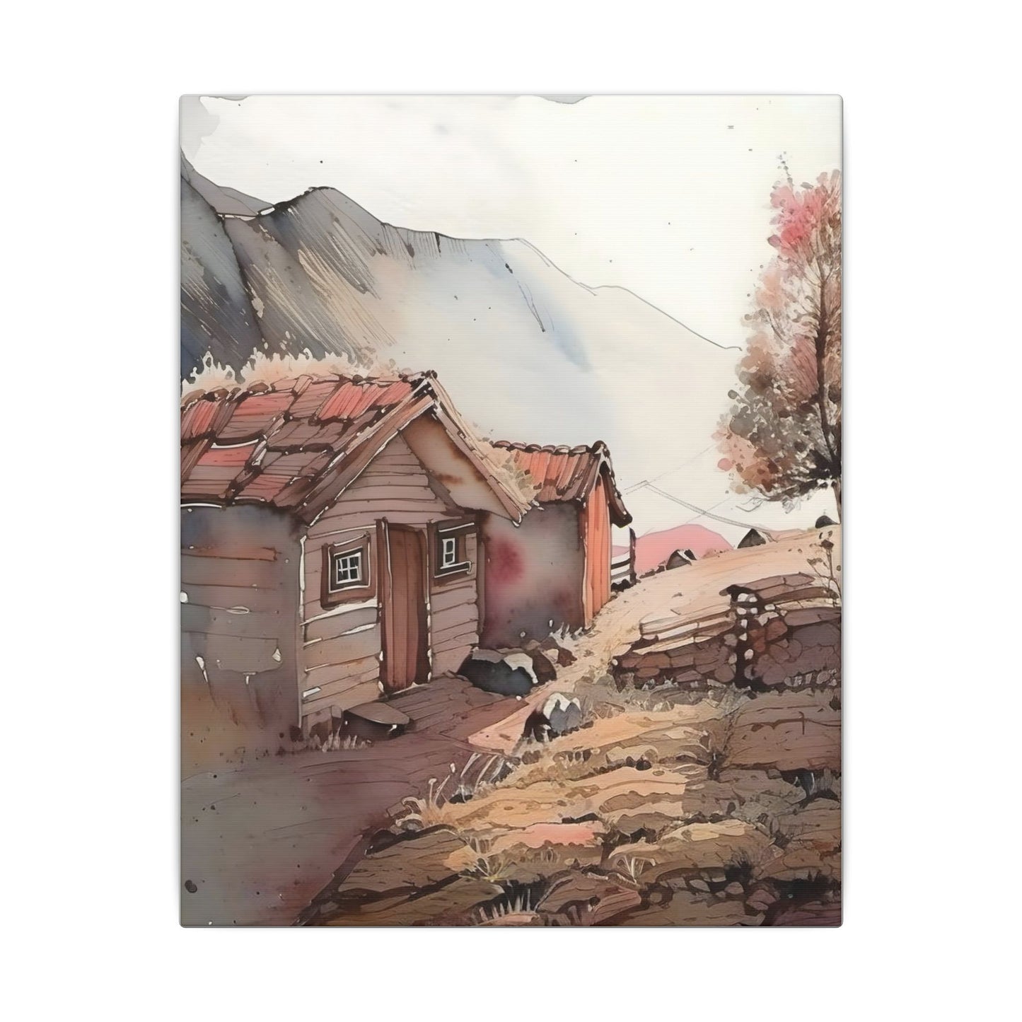 Serene Landscape Wall Art, Canvas Print, Rustic Decor, Home Office Wall Hanging, Nature Scene, Gift for Nature Lovers