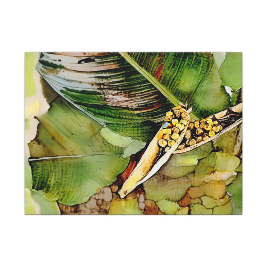 Tropical Leaf Canvas Print, Watercolor Art for Home Decor, Nature Wall Art, Botanical Artwork, Greenery Decor