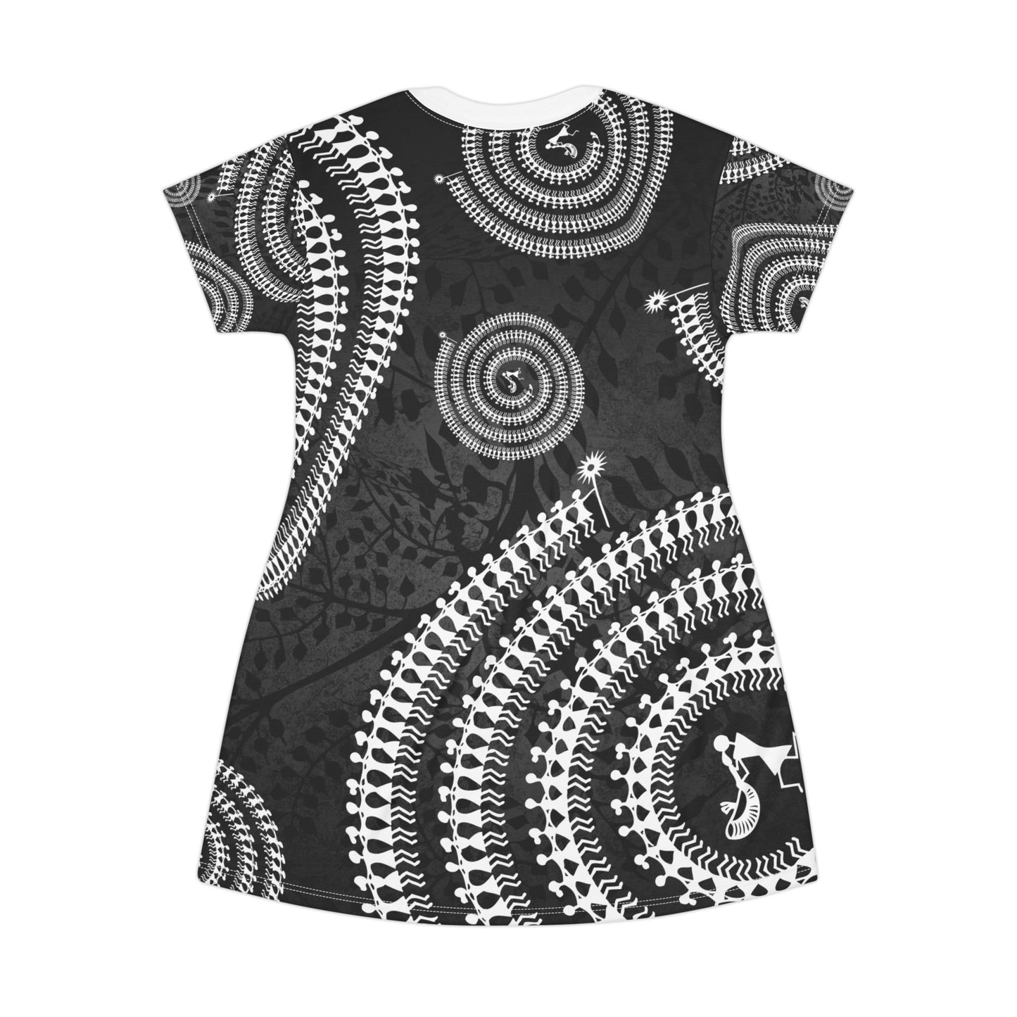 Boho Chic Spiral T-Shirt Dress – Casual & Trendy Wear