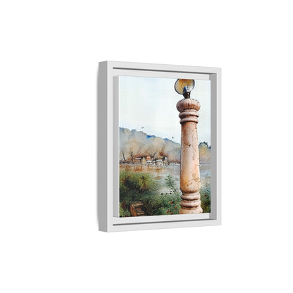 Framed Matte Canvas Wall Art - Scenic Pillar, Home Decor, Art Print, Gift, Interior Design, Living Room, Art Collection