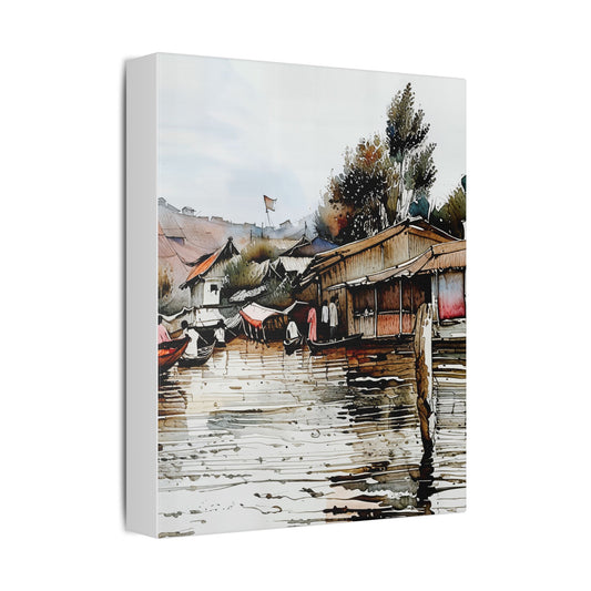 Elegant Watercolor Landscape Canvas Print, Home Decor, Wall Art, Gift, Office Decoration, Art for Nature Lovers