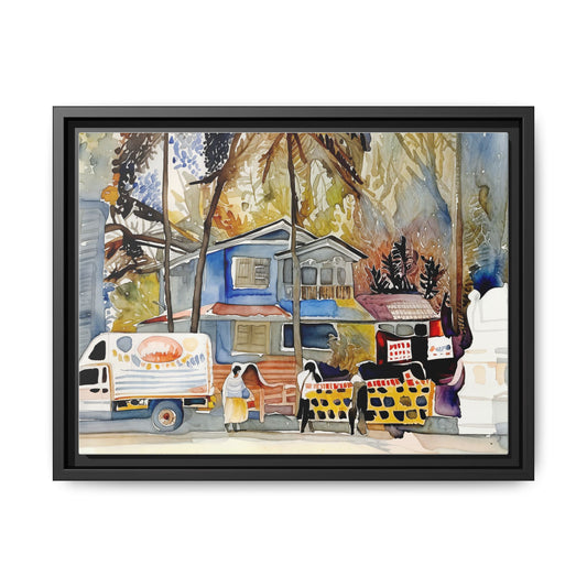 Vibrant Framed Canvas Art for Home Decor, Colorful Wall Art, Modern Living Room Decor, Unique Gift, Bohemian Style Painting