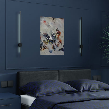 Floral Satin Poster Prints, Elegant Wall Decor, Art for Home, Gallery Style Artwork, Unique Gift for Art Lovers