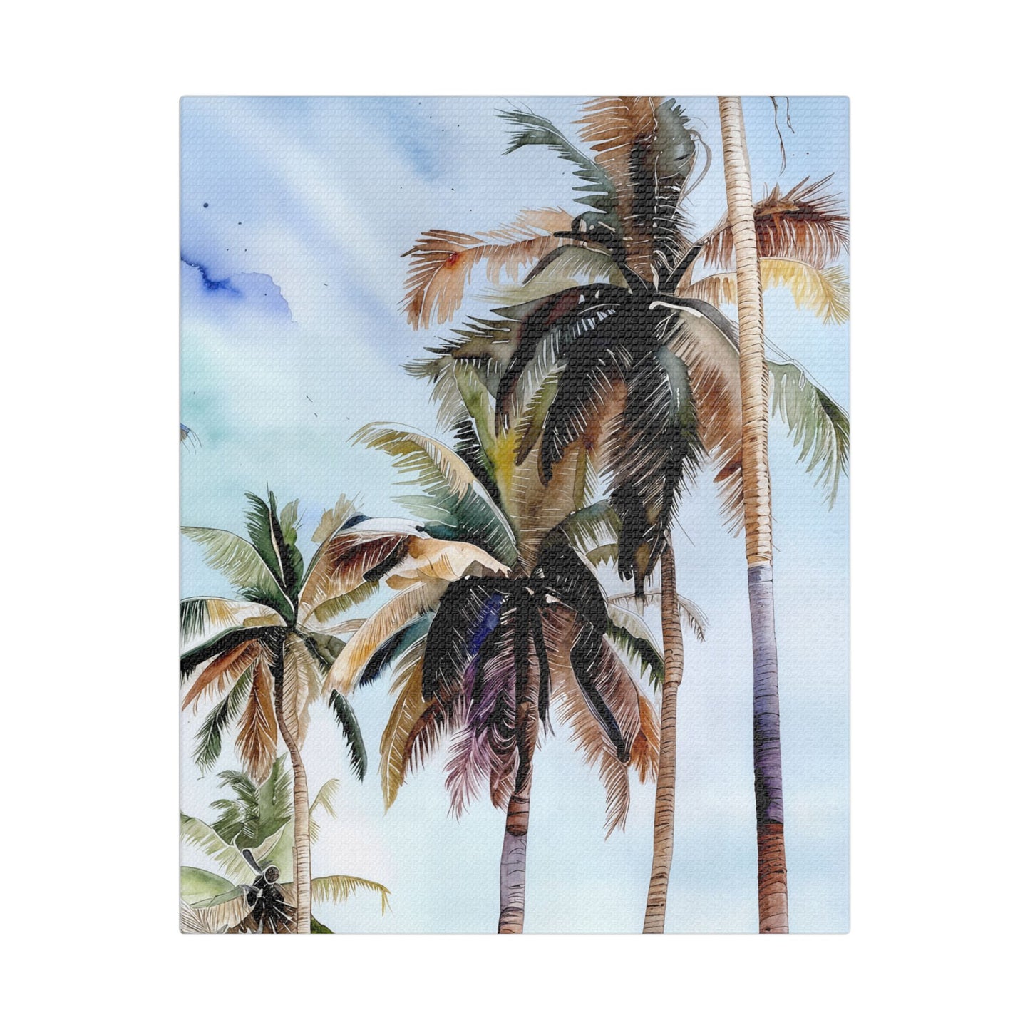 Tropical Landscape Wall Art, Palm Tree Decor, Beachy Home Decor, Nature Canvas, Gift for Beach Lovers
