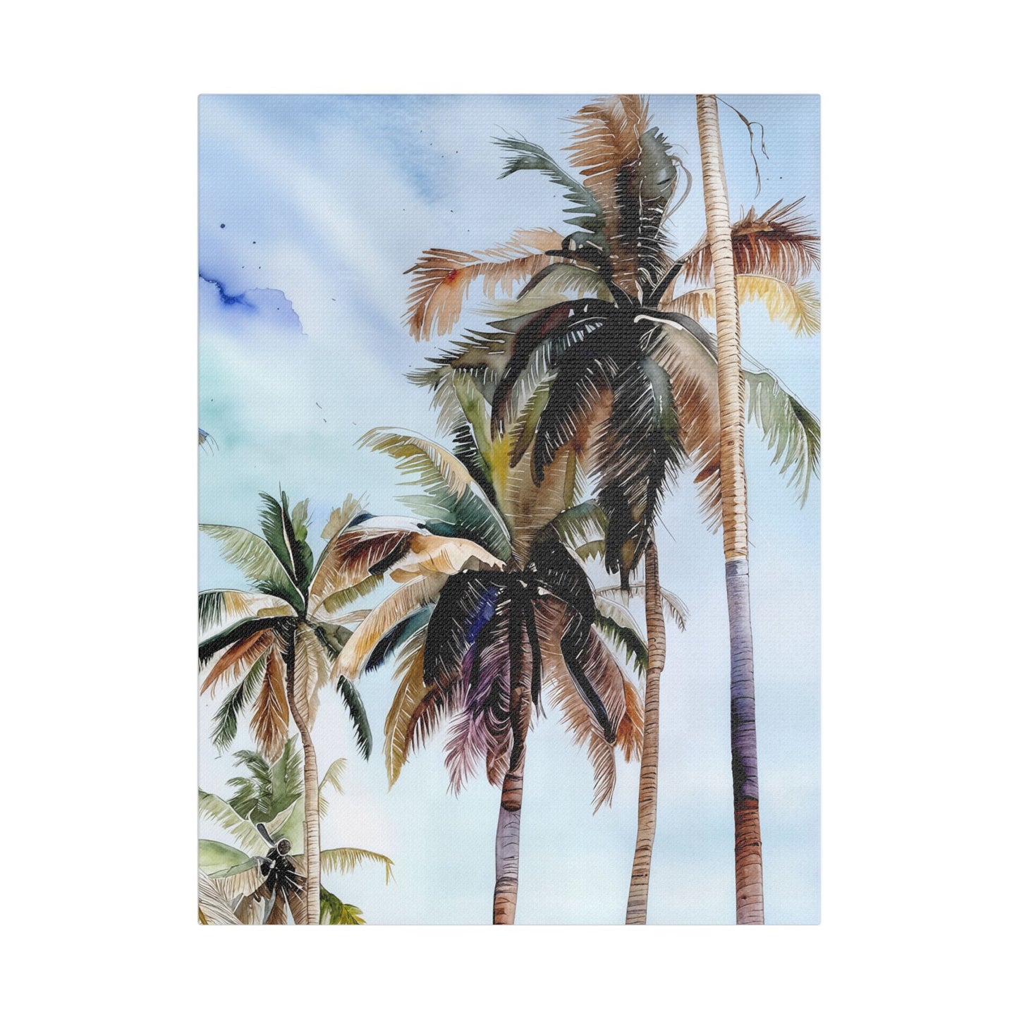 Tropical Landscape Wall Art, Palm Tree Decor, Beachy Home Decor, Nature Canvas, Gift for Beach Lovers