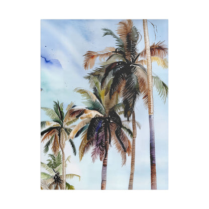 Tropical Landscape Wall Art, Palm Tree Decor, Beachy Home Decor, Nature Canvas, Gift for Beach Lovers