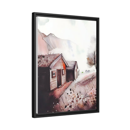 Framed Canvas Art Print, Rustic Home Decor, Farmhouse Wall Art, Cozy Living Room Decoration, Nature Landscape Artwork