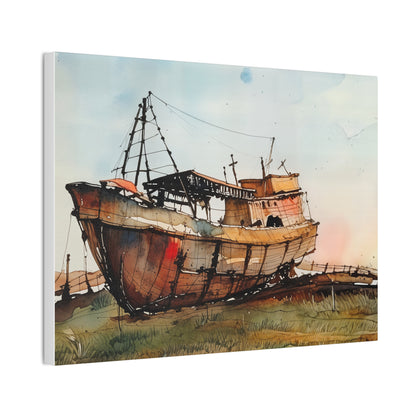 Rustic Ship Canvas Wall Art, Nautical Decor, Ocean Lover Gift, Beach House Wall Art, Maritime Home Decor