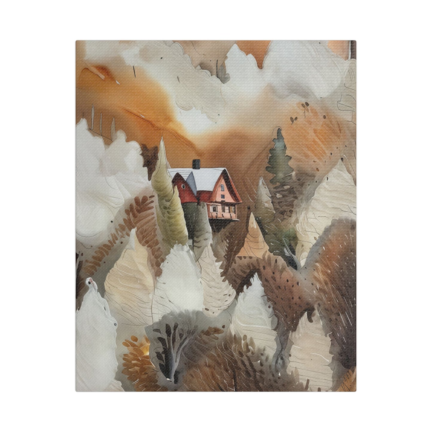 Autumn Landscape Art Print, Cozy Home Decor, Rustic Wall Art, Gift for Nature Lovers, Fall Decor, Housewarming Art