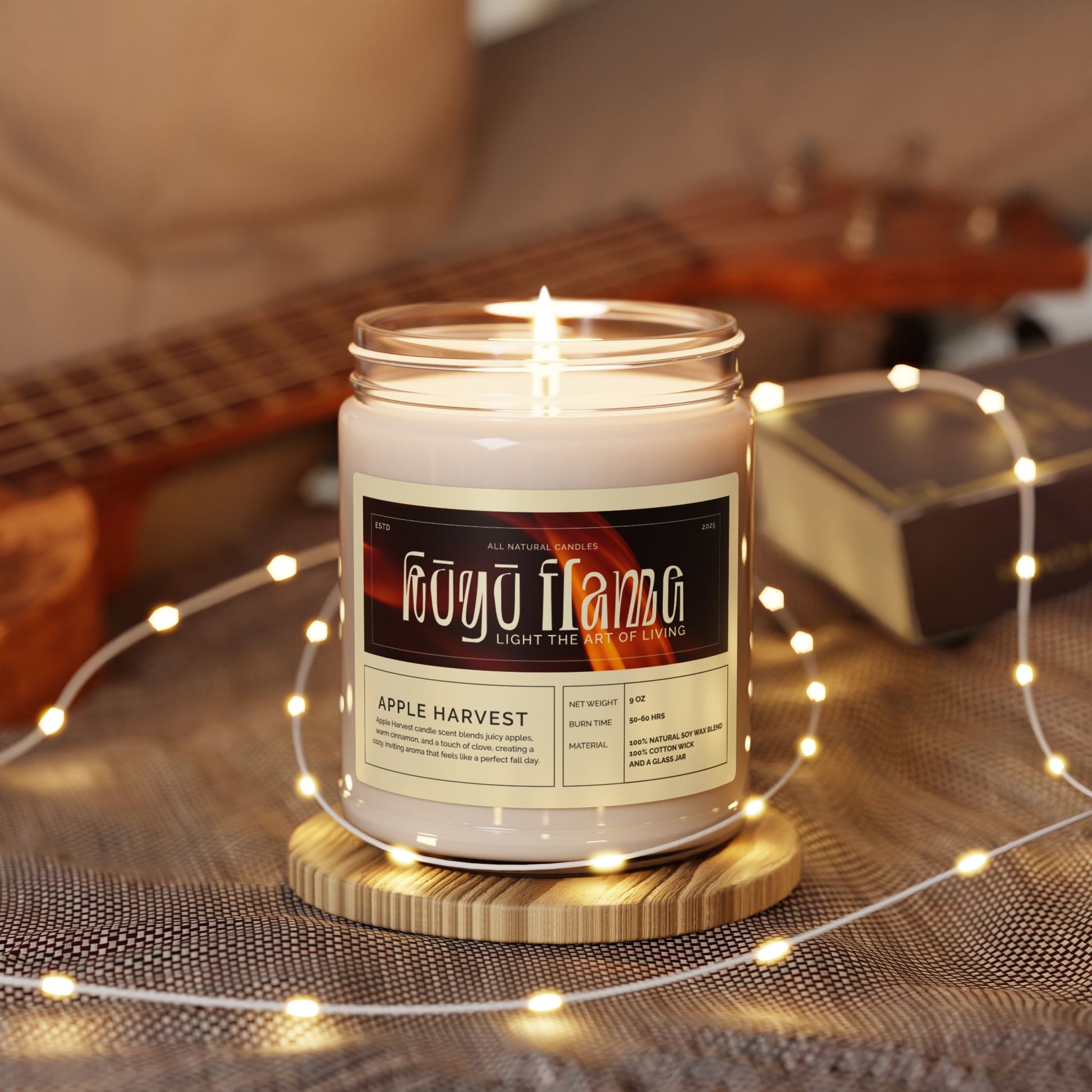 Apple Harvest Soy Candle – Cozy Fall Scent, Eco-Friendly Gift