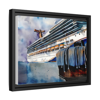 Cruise Ship Matte Canvas Wall Art, Nautical Home Decor, Framed Maritime Print, Unique Gift for Travelers, Ocean Lover's Wall Decor