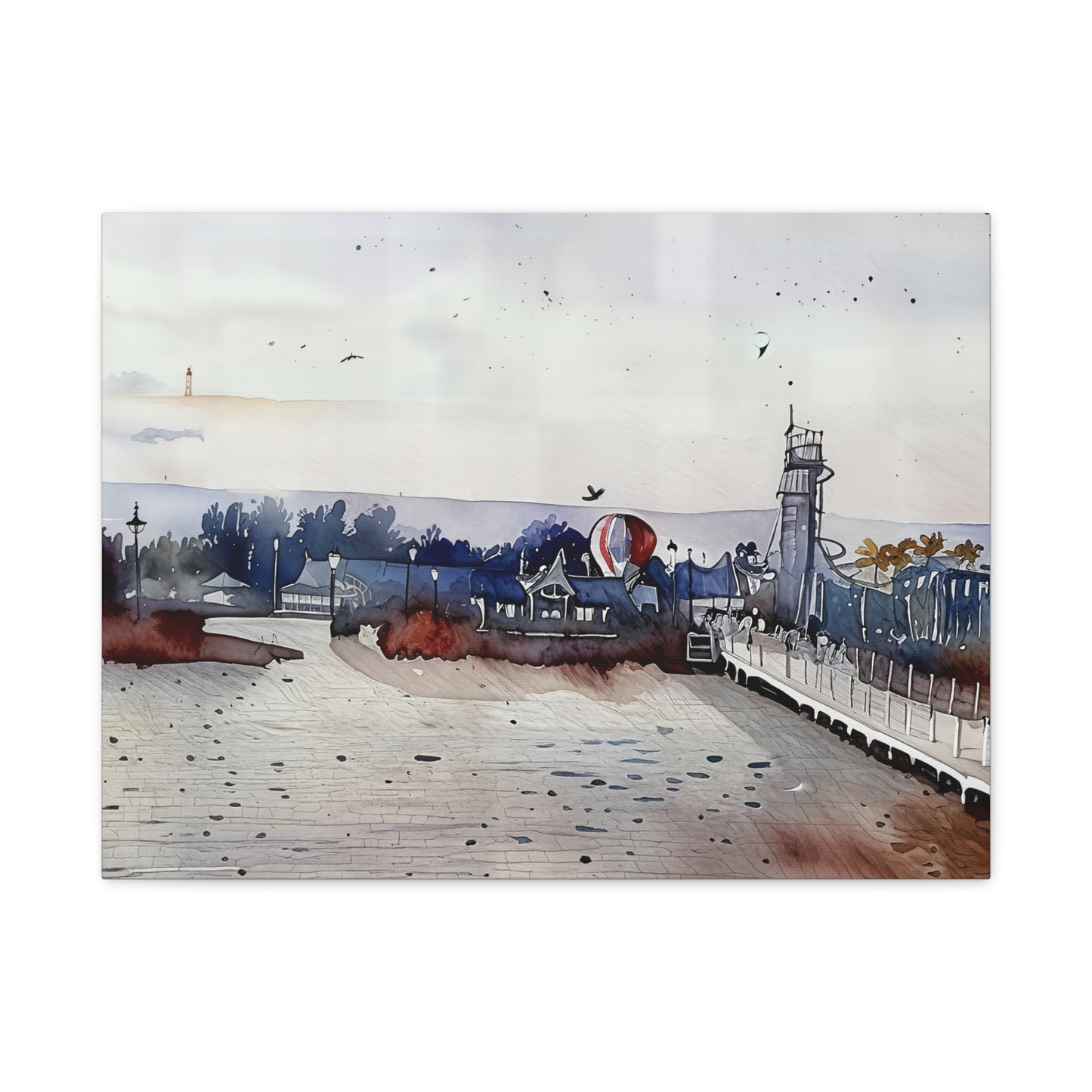 Scenic Wall Art Canvas, Beach Decor, Nautical Home Accent, Coastal Artwork, Gift for Nature Lovers