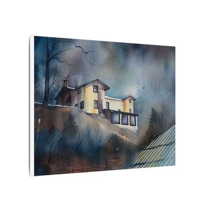 Artistic Stretched Canvas Wall Art, Home Decor, Modern Landscape, Cozy Living Room, Gift for Art Lovers, Unique Wall Decoration