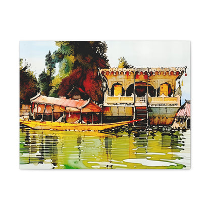 Artistic Canvas Print, Wall Decor, Home Decor, Boat Artwork, Living Room Decoration, Unique Gift, Nature Scene