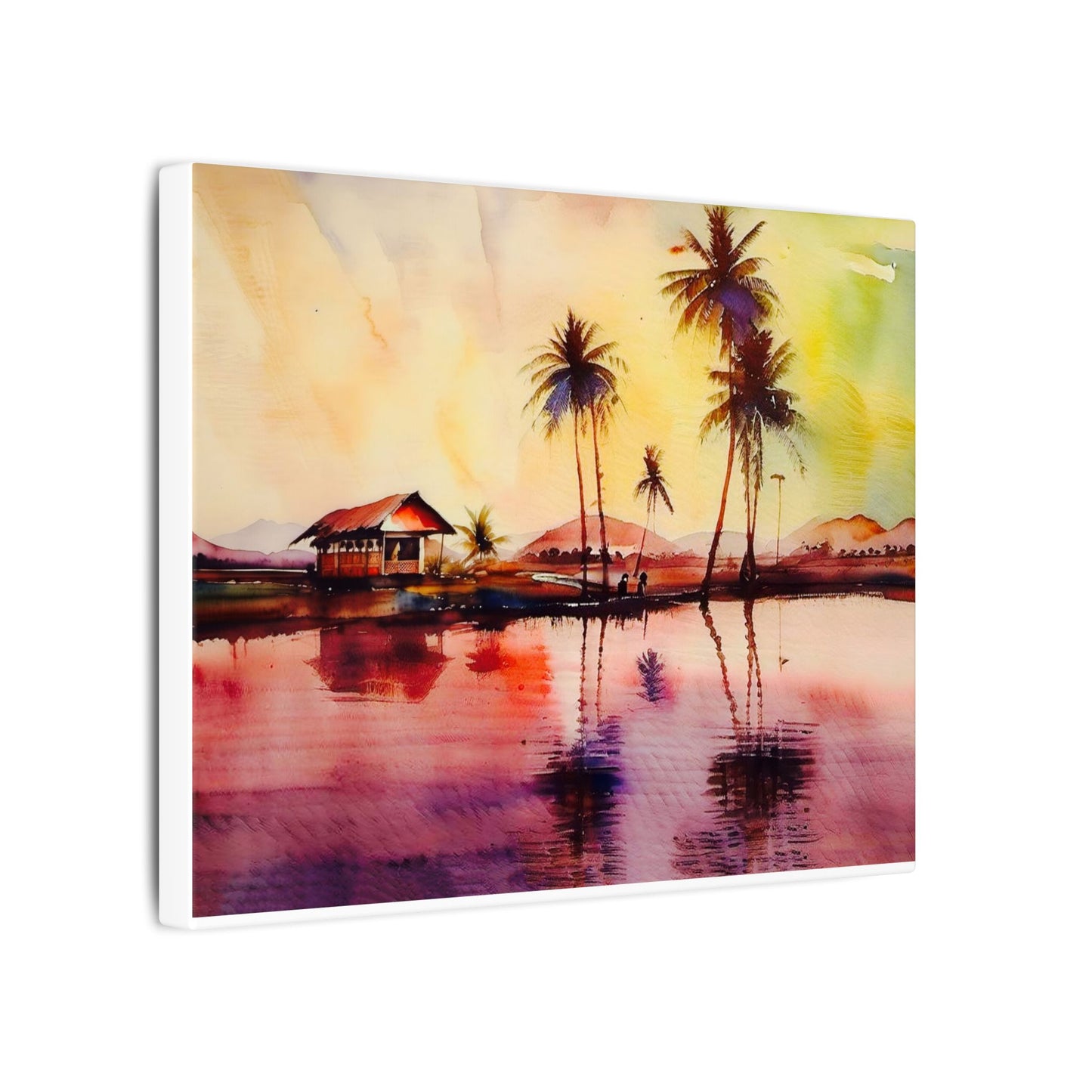 Vibrant Canvas Wall Art, Tropical Landscape Print, Home Decor, Gift for Nature Lovers, Relaxing Art Piece, Beach House Decor