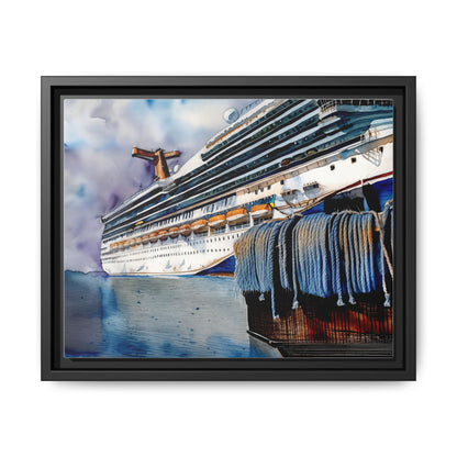 Cruise Ship Matte Canvas Wall Art, Nautical Home Decor, Framed Maritime Print, Unique Gift for Travelers, Ocean Lover's Wall Decor