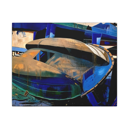 Artistic Canvas Wall Decor, Modern Abstract Art Print, Nautical Decor, Unique Home Decoration, Gift for Art Lovers