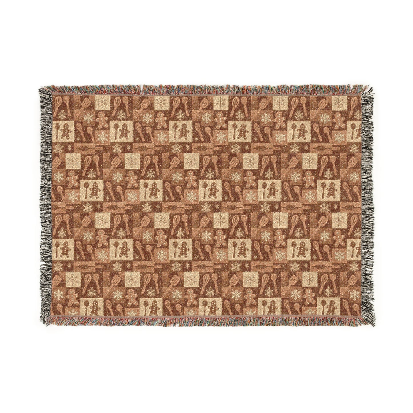 Christmas Chef Woven Blanket, Cozy Bohemian Throw, Ideal Gift for Birthdays and Housewarming, Perfect for Snuggling, Home Decor Artwork 52'' × 37''