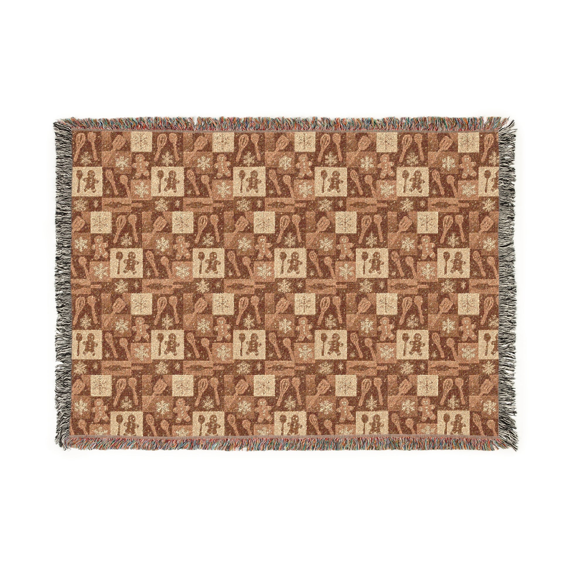 Christmas Chef Woven Blanket, Cozy Bohemian Throw, Ideal Gift for Birthdays and Housewarming, Perfect for Snuggling, Home Decor Artwork 52'' × 37''