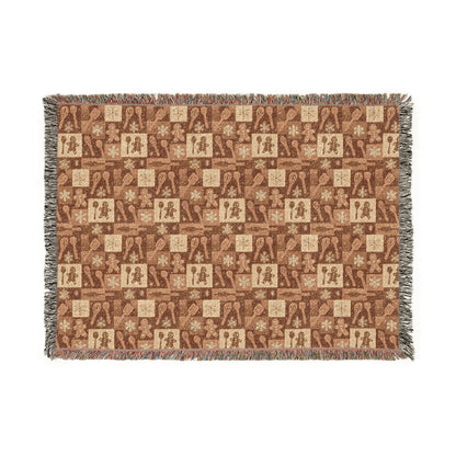 Christmas Chef Woven Blanket, Cozy Bohemian Throw, Ideal Gift for Birthdays and Housewarming, Perfect for Snuggling, Home Decor Artwork 52'' × 37''