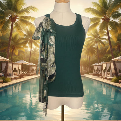Leslie Tank Top in Forest Green
