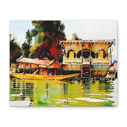 Artistic Canvas Print, Wall Decor, Home Decor, Boat Artwork, Living Room Decoration, Unique Gift, Nature Scene