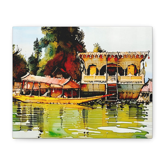 Artistic Canvas Print, Wall Decor, Home Decor, Boat Artwork, Living Room Decoration, Unique Gift, Nature Scene