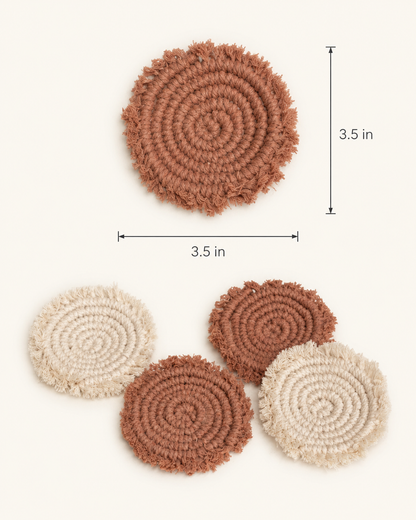 Natural Mixed Coaster Set